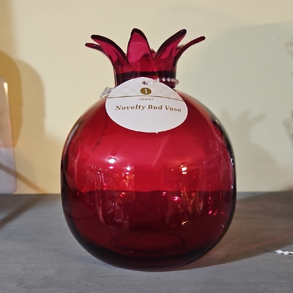 Other - Red Glass Novelty Bud Vase